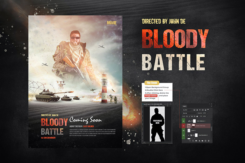 Bloody Battle Teaser Poster Design