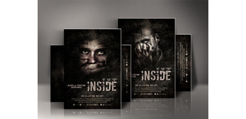 Crime Horror and Thriller Movie Poster Design Photoshop Template
