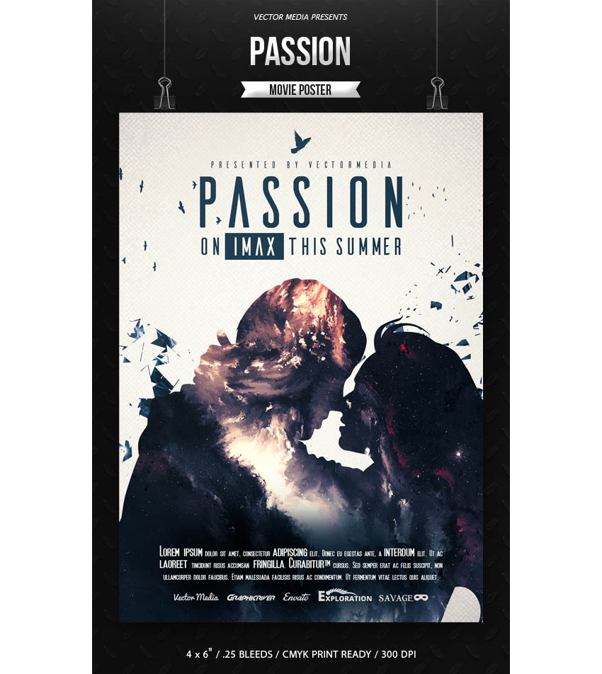 Passion Drama Poster Movie Design Template