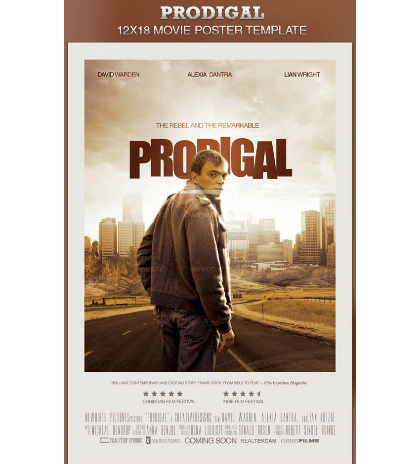 Prodigal Movie Poster Template PSD