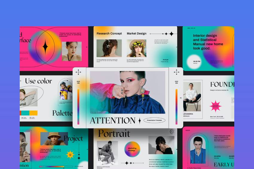 Attention Clean Template PowerPoint