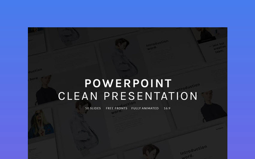 clean PowerPoint template
