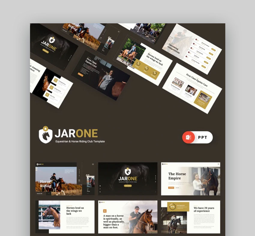 Jarone Equestrian Clean PowerPoint Presentation