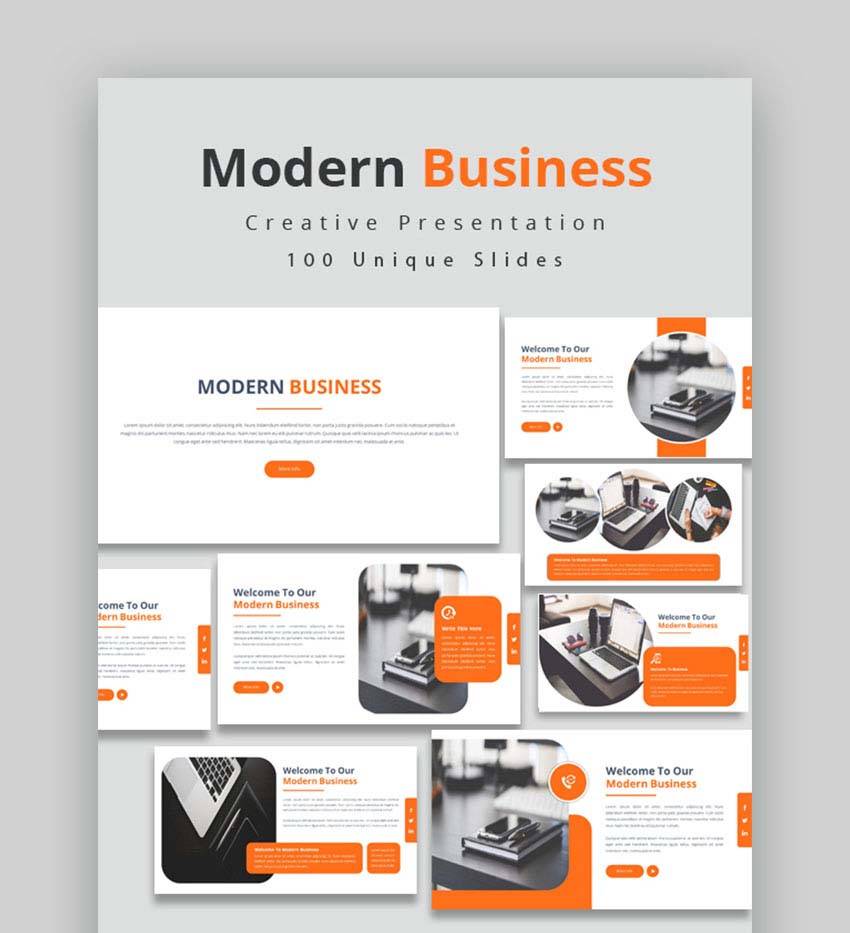 Modern Business Clean Business PowerPoint Template