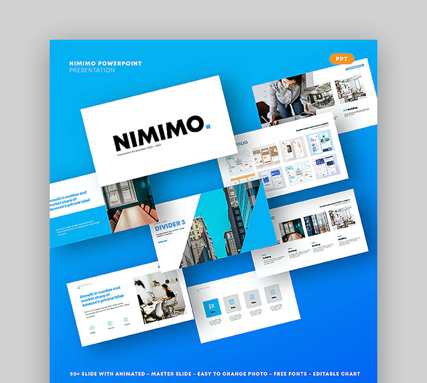 Nimimo Minimalist Slides Template