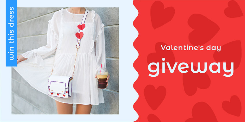 Valentines Day Giveaway Social Media Image Maker Online