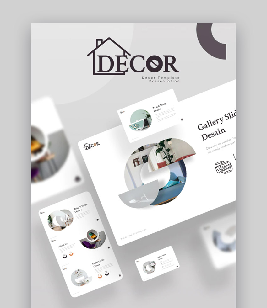 Decor - Bonita opción para descargar diseños de PowerPoint con temática de muebles