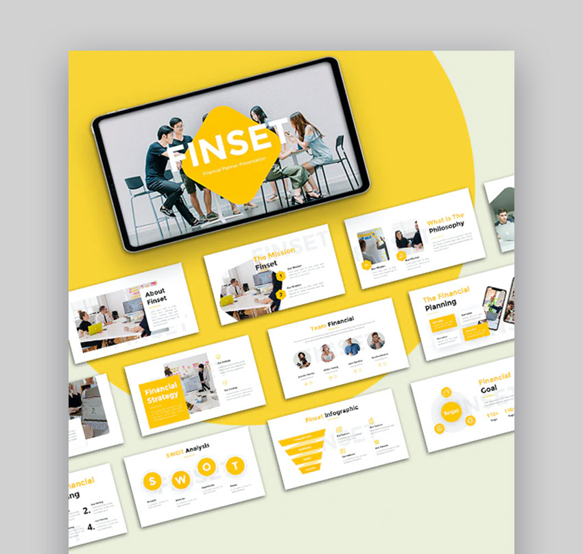 Finset - Plantilla PowerPoint orientada a empresas financieras