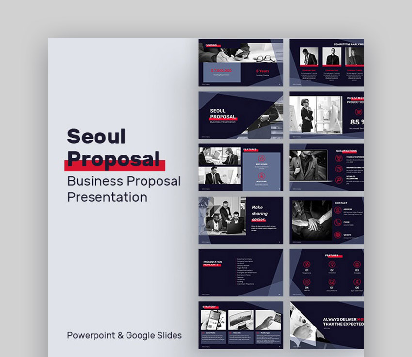 Seoul - Diseño de diapositivas PowerPoint para propuesta de negocio