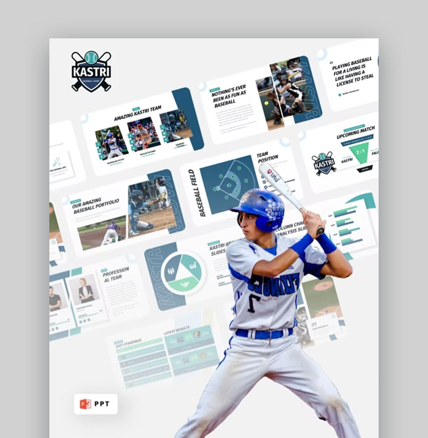 KASTRI - Plantilla de Deportes en PowerPoint para Béisbol