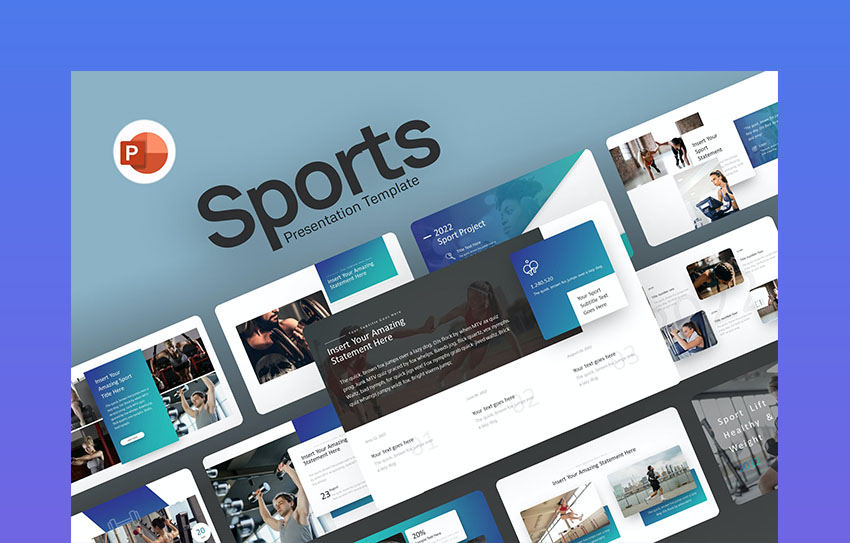 Plantilla de Presentación Deportiva en PowerPoint
