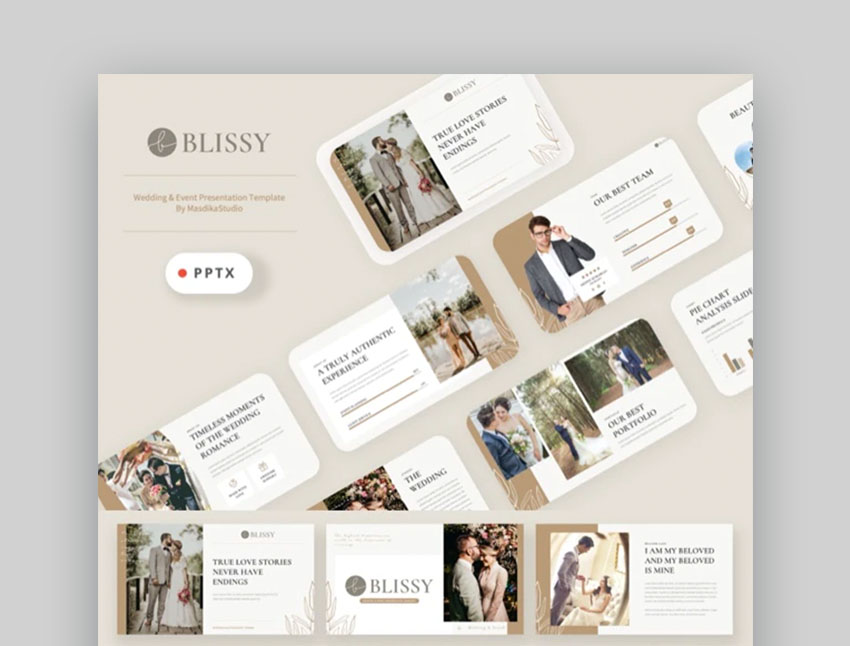 Blissy Wedding PowerPoint Template