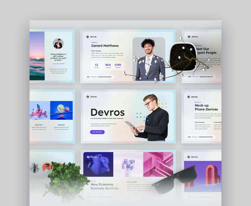 Devros - Template Keynote de pitch deck multipropósito