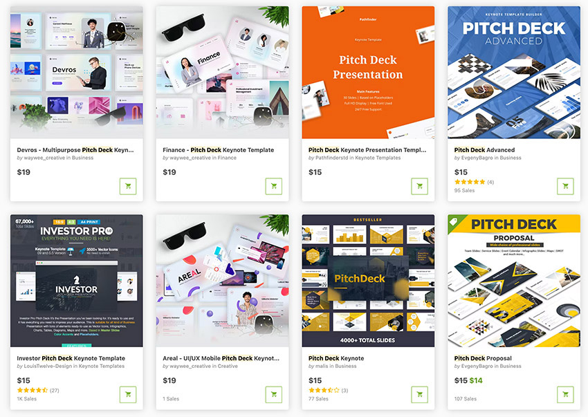 Envato Market, descarga los últimos templates pitch deck de Keynote