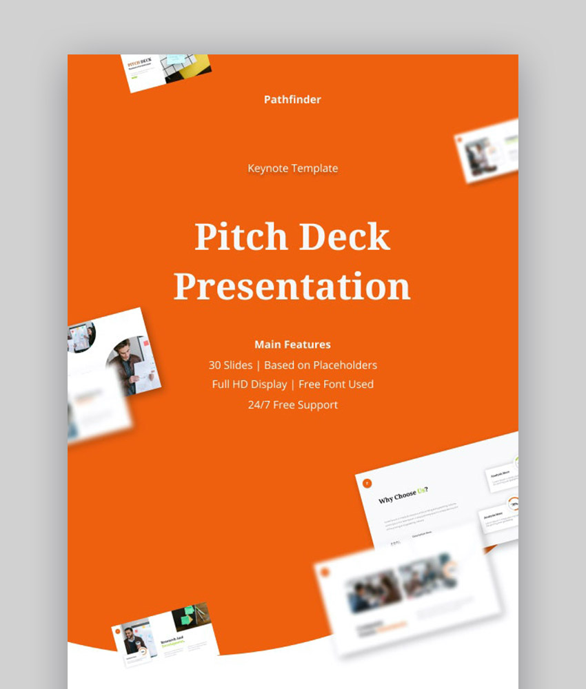 Plantilla de presentación pitch deck de Keynote
