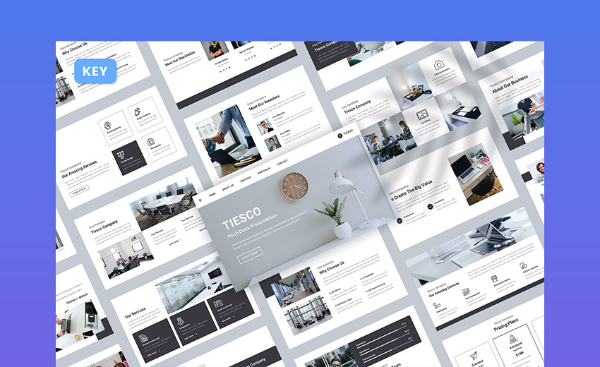 Tiesco Keynote Templates Pitch Deck