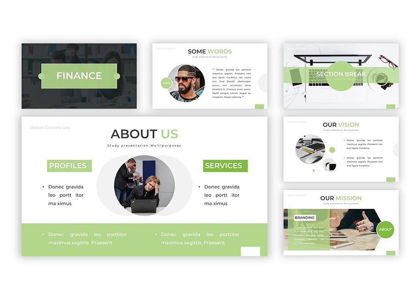 Finance - Moderna y creativa plantilla PowerPoint finanzas 