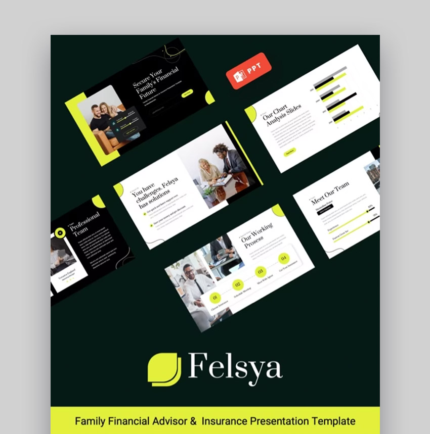 FELSYA - Plantilla PowerPoint para seguros y asesor financiero familiar