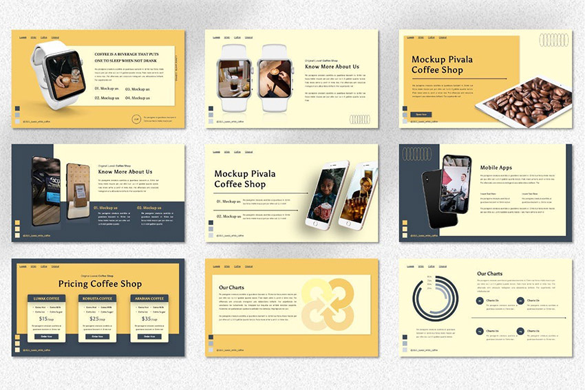 Pivala Coffee Shop PowerPoint Presentation