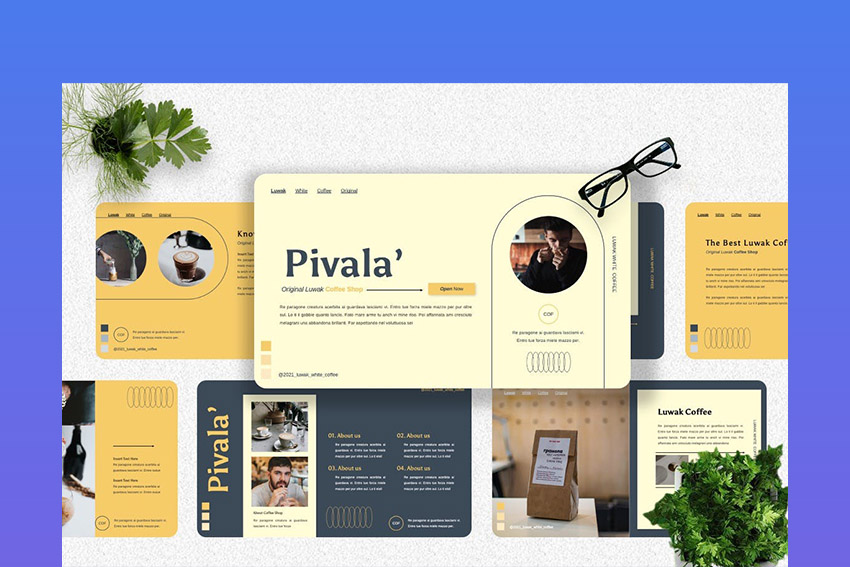 Pivala Cafe PowerPoint Template