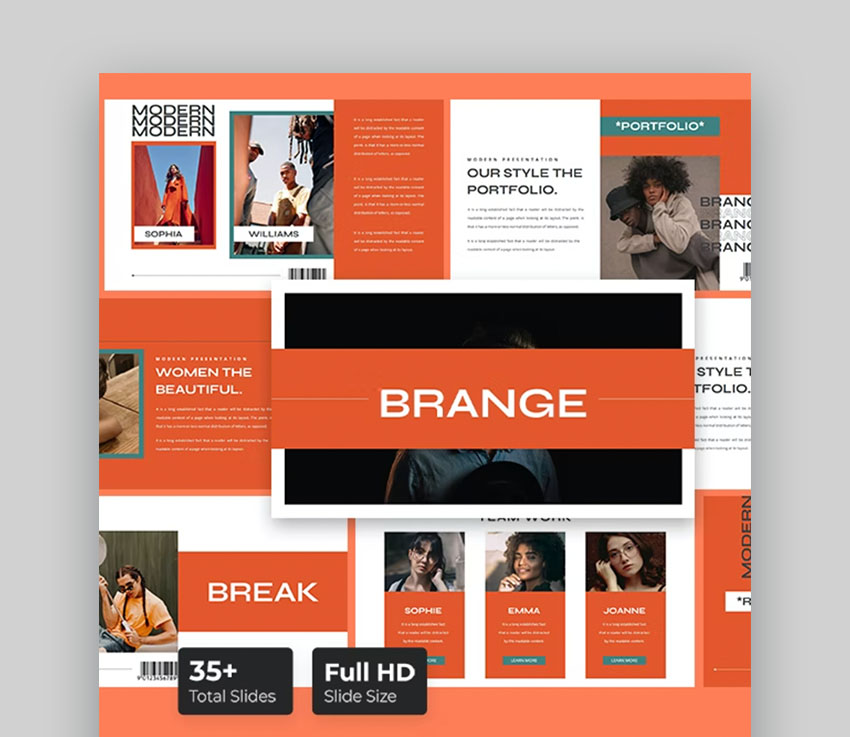 Brange Fashion Presentation PowerPoint