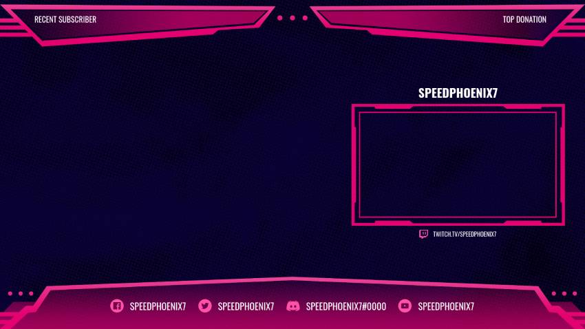 Twitch Stream Overlay With Sharp Lines