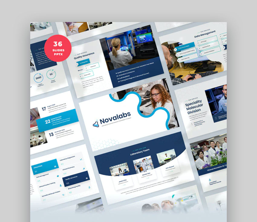 Diseño de investigación PPT para proyectos científicos y de laboratorio