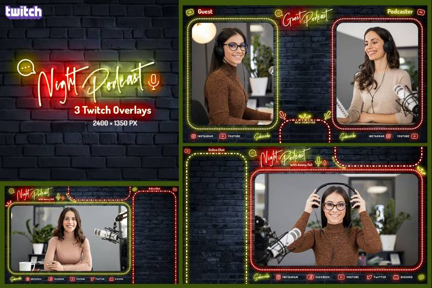 Night Podcast – Simple Twitch Overlay