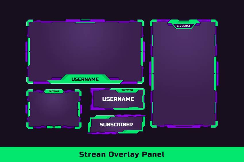 Overlay Twitch Panels Template 02