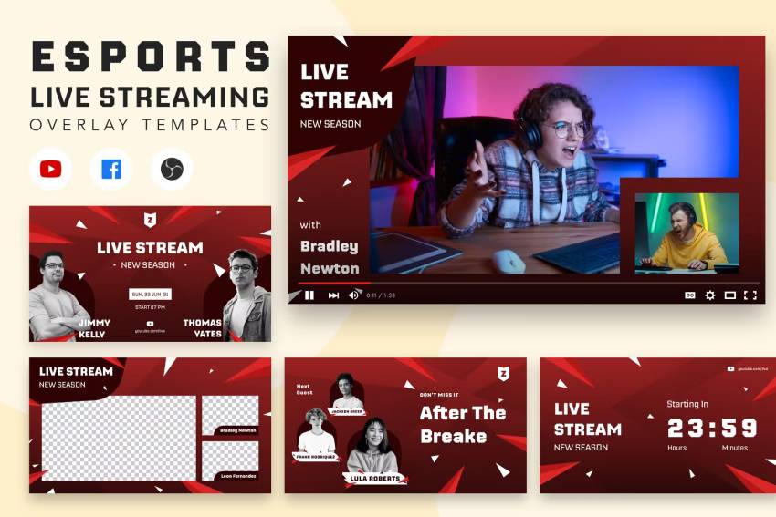 eSports OBS Webcam Stream Overlay