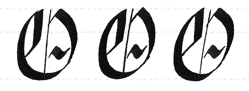 gothic script - uppercase o multiples