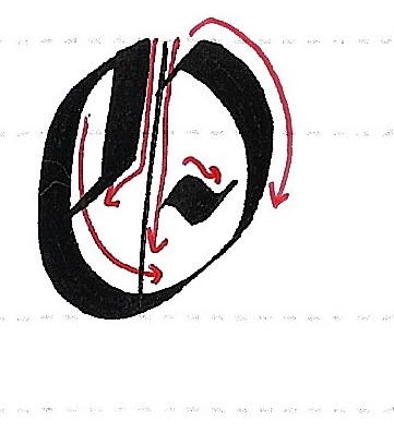 gothic script - uppercase o