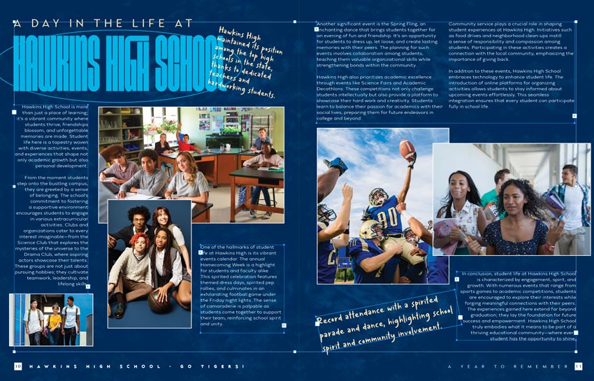 School article text frame