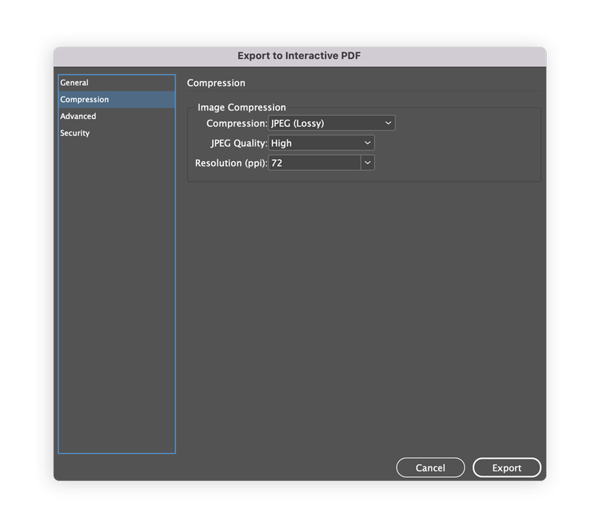 interactive pdf export