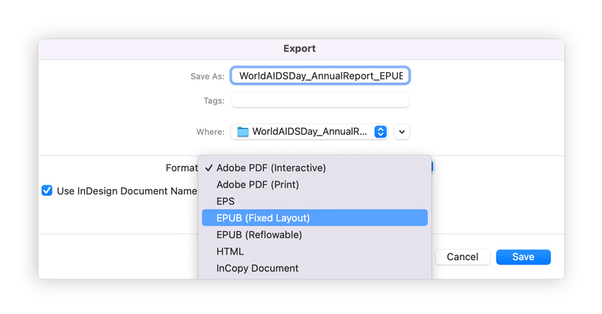 export EPUB