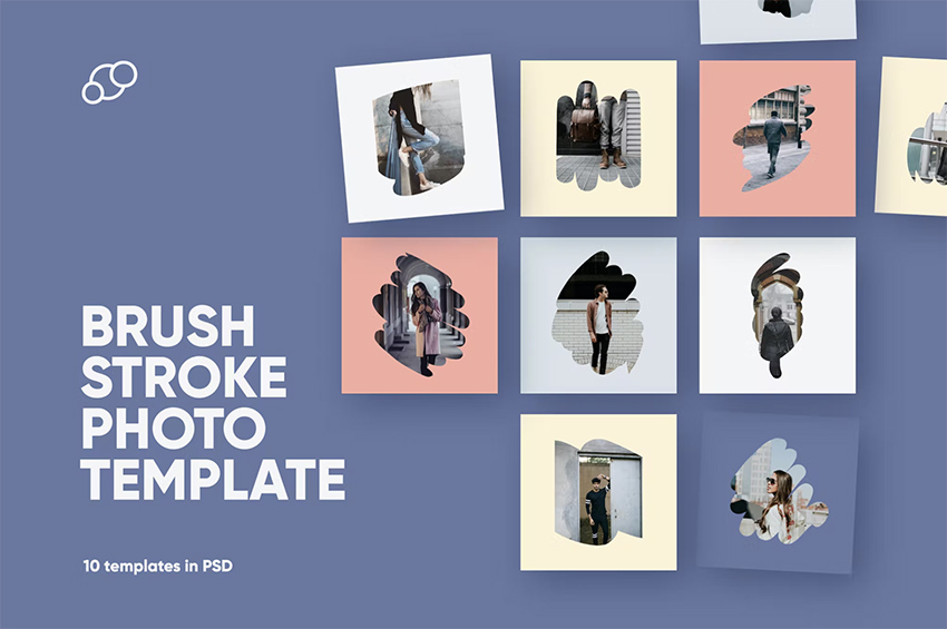 Brush Stroke Photo Template