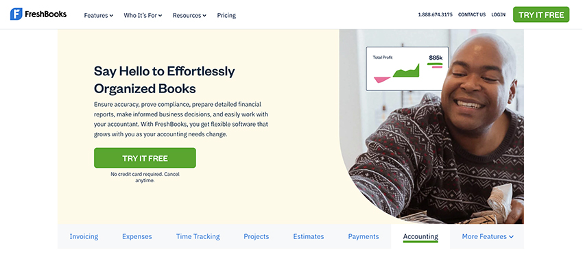 Freshbooks online small business accounting software