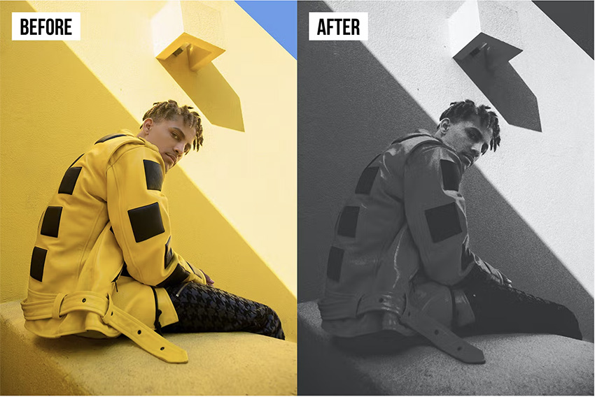 Vintage Black & White Retro Photoshop Action