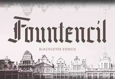 Fountencil Old Fashioned Stencil Font