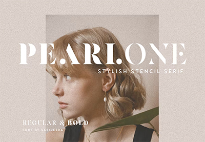 Pearlone: Stylish Stencil Serif