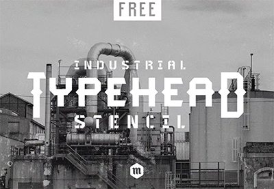 Typehead Stencil Text Font (OTF)