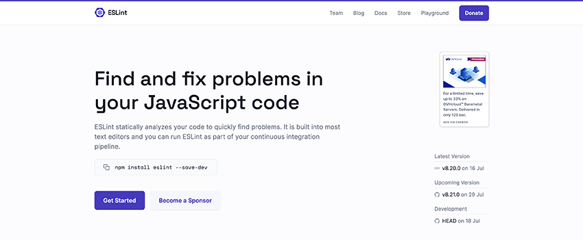 ESlint JavaScript Tool