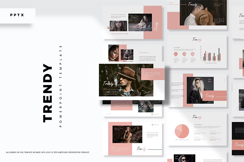 Trendy change PowerPoint template