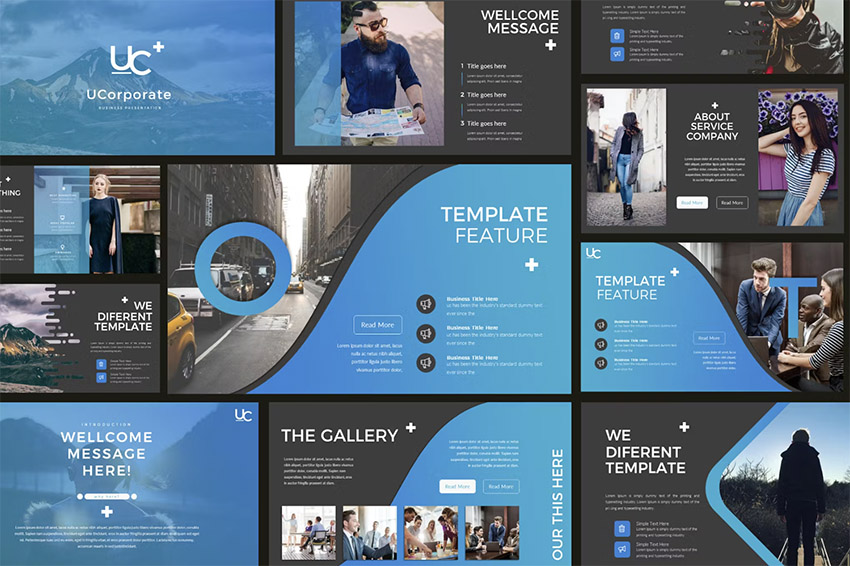 Business edit theme in PowerPoint