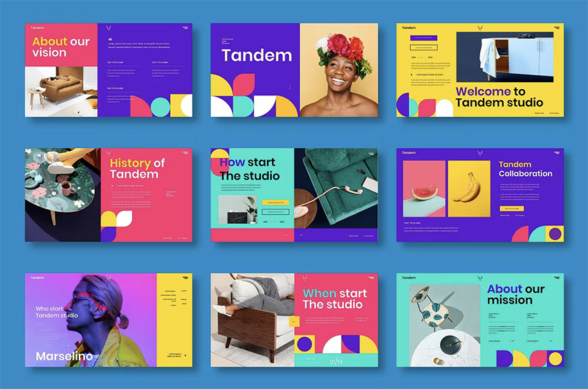 Image-based Google Slide templates make your slides less text-heavy.