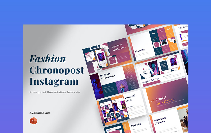 Fashion Chronopost Instagram Powerpoint Template