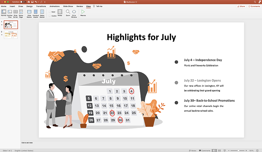 Calendar PPT step 3