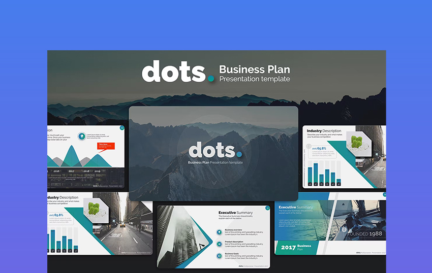 dots. - Business Plan PowerPoint Template