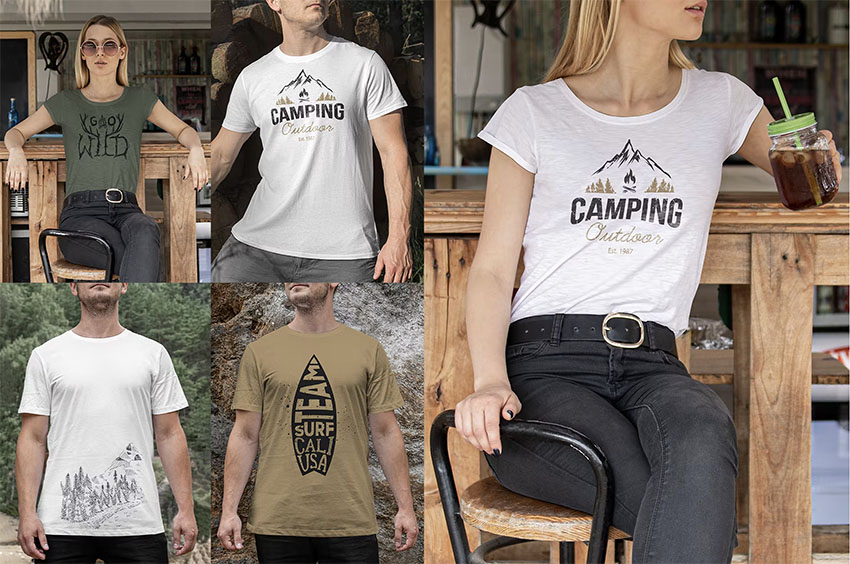 T-Shirt Mockups Outdoor Edition Vol. 2
