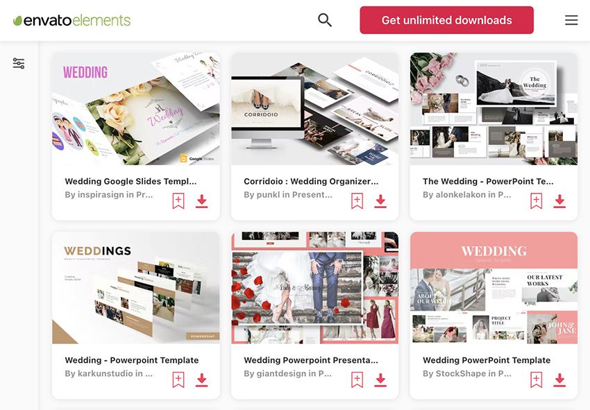 Wedding PowerPoint Templates on Envato Elements